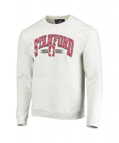 Men's Heathered Gray Stanford Cardinal Upperclassman Pocket Pullover Sweatshirt $30.75 Sweatshirt