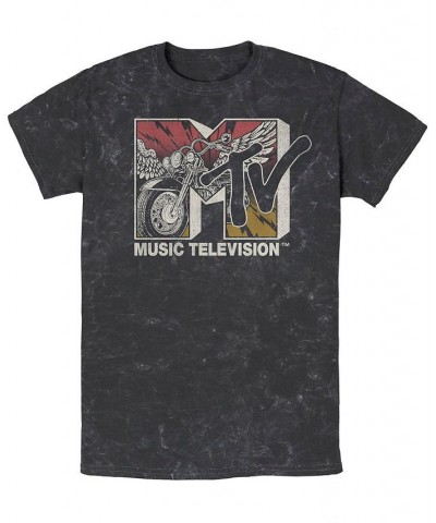 Men's MTV Music Ride Short Sleeve T-shirt Black $16.80 T-Shirts