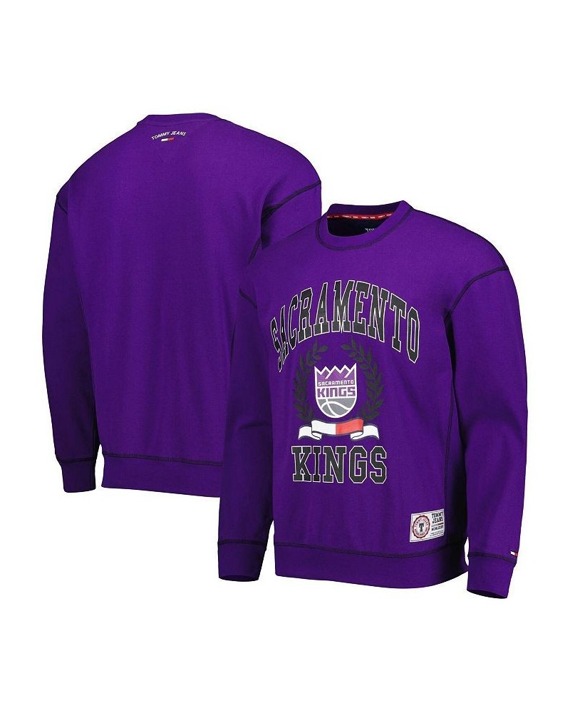 Men's Purple Sacramento Kings Peter French Terry Pullover Crew Sweatshirt $29.40 Sweatshirt