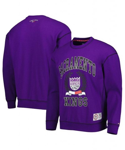 Men's Purple Sacramento Kings Peter French Terry Pullover Crew Sweatshirt $29.40 Sweatshirt