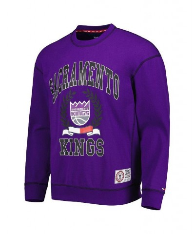 Men's Purple Sacramento Kings Peter French Terry Pullover Crew Sweatshirt $29.40 Sweatshirt