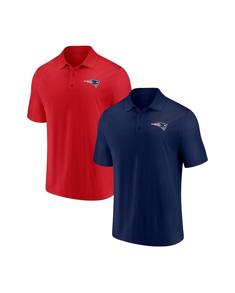 Men's Branded Navy, Red New England Patriots Home And Away 2-Pack Polo Set $28.29 Polo Shirts