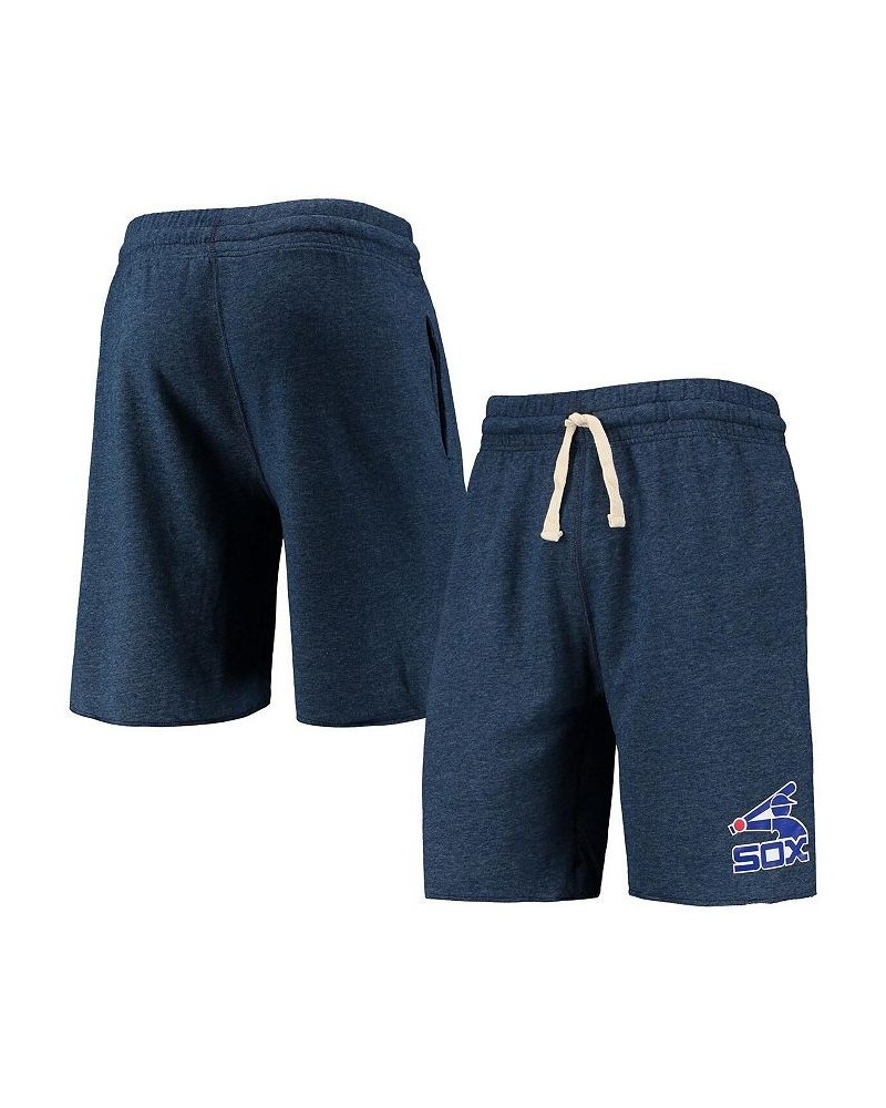 Men's Heathered Navy Chicago White Sox Mainstream Logo Terry Tri-Blend Shorts $28.59 Shorts