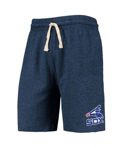 Men's Heathered Navy Chicago White Sox Mainstream Logo Terry Tri-Blend Shorts $28.59 Shorts