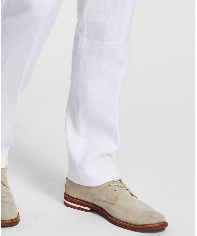 Men's UltraFlex Classic-Fit Linen Pants White $33.93 Pants