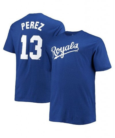 Men's Salvador Perez Royal Kansas City Royals Big and Tall Name and Number T-shirt $22.94 T-Shirts