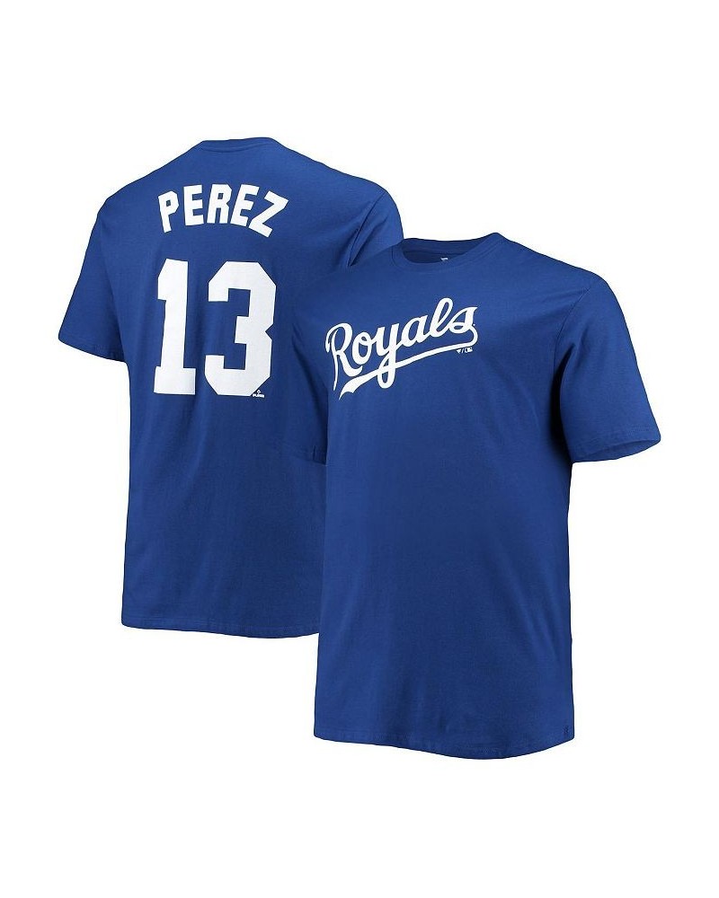 Men's Salvador Perez Royal Kansas City Royals Big and Tall Name and Number T-shirt $22.94 T-Shirts