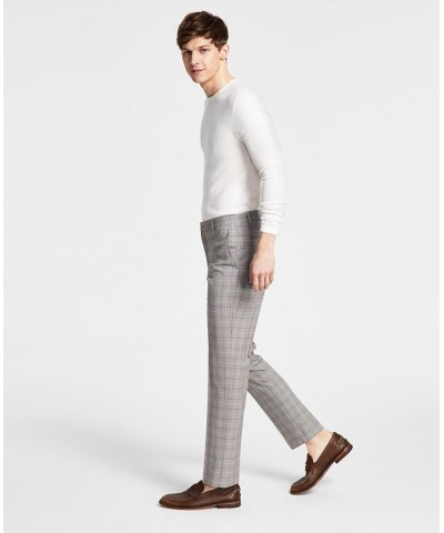 Men's Modern-Fit TH Flex Stretch Plaid Dress Pants PD03 $26.40 Pants