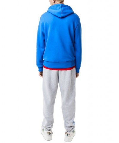 Men's Relaxed-Fit Various Badges Fleece Hoodie Blue $85.75 Sweatshirt