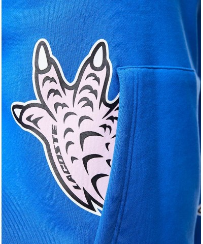 Men's Relaxed-Fit Various Badges Fleece Hoodie Blue $85.75 Sweatshirt