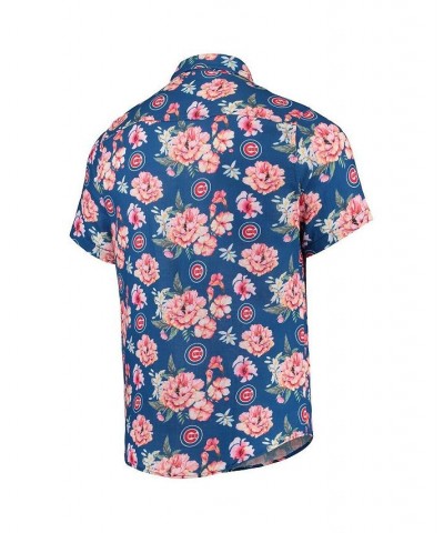 Men's Royal Chicago Cubs Floral Linen Button-Up Shirt $45.00 Shirts