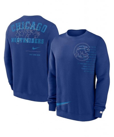 Men's Royal Chicago Cubs Statement Ball Game Fleece Pullover Sweatshirt $51.99 Sweatshirt