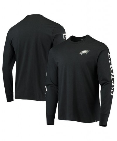 Men's Black Philadelphia Eagles Franklin Long Sleeve T-shirt $30.79 T-Shirts