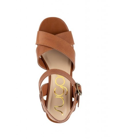 Women's Lydia Casual Sandals Brown $24.00 Shoes