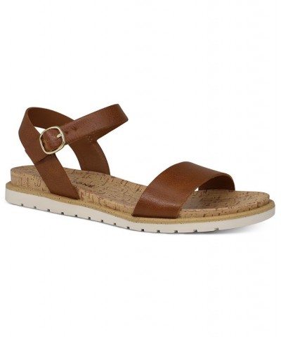 Mattie Flat Sandals Brown $23.80 Shoes