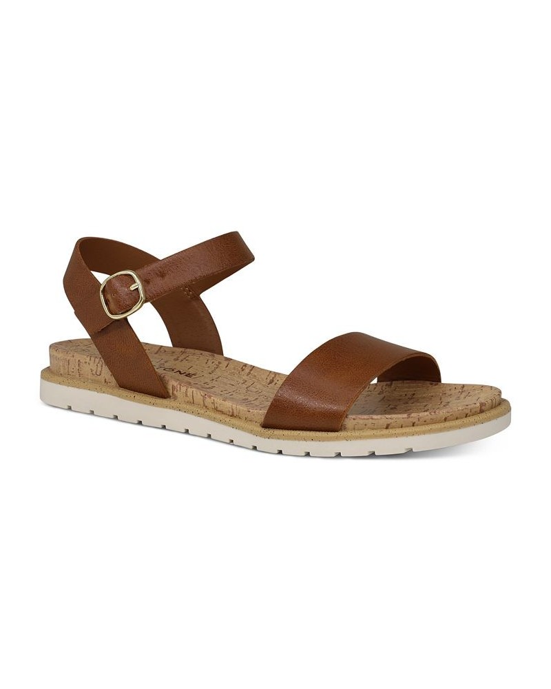 Mattie Flat Sandals Brown $23.80 Shoes