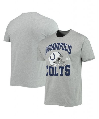 Men's Heathered Gray Indianapolis Colts Helmet T-shirt $18.90 T-Shirts