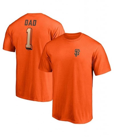 Men's Branded Orange San Francisco Giants Number One Dad Team T-shirt $20.16 T-Shirts