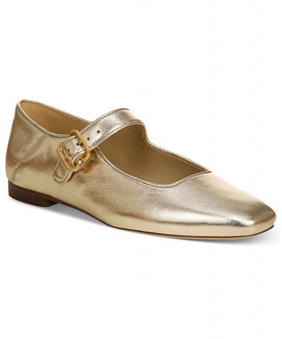 Women's Michaela Mary Jane Flats Brown $45.45 Shoes