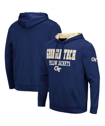 Men's Navy GA Tech Yellow Jackets Sunrise Pullover Hoodie $35.74 Sweatshirt