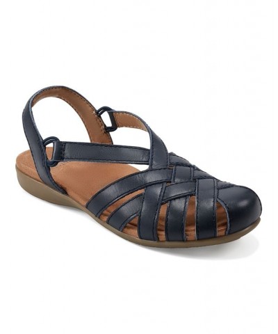 Women's Berri Woven Casual Round Toe Slingback Sandals PD07 $40.05 Shoes