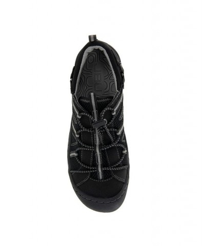 Women's Synergy Bungee Lace-Up Sporty Sneakers Black $41.87 Shoes