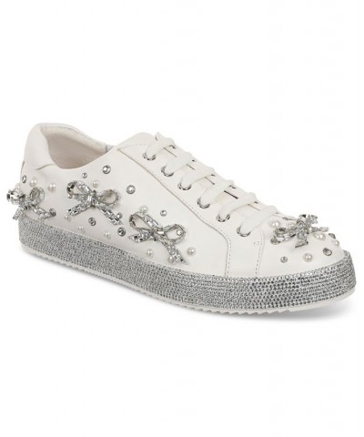 Women's Luca Embellished Sneakers White $41.79 Shoes