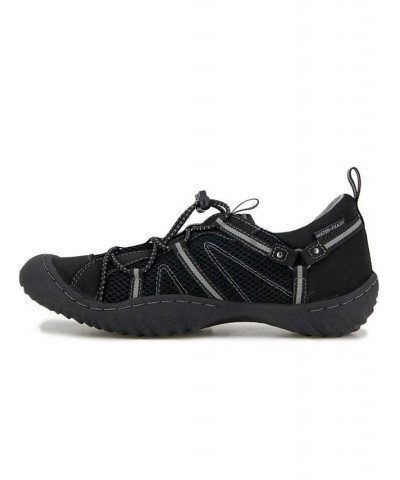 Women's Synergy Bungee Lace-Up Sporty Sneakers Black $41.87 Shoes