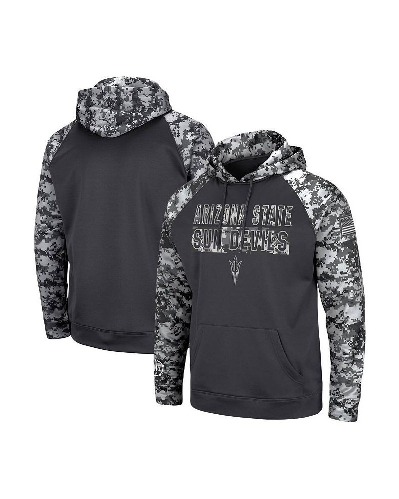 Men's Charcoal Arizona State Sun Devils OHT Military-Inspired Appreciation Digital Camo Pullover Hoodie $30.15 Sweatshirt