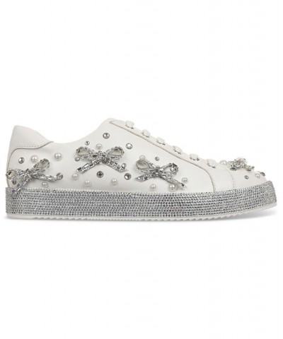 Women's Luca Embellished Sneakers White $41.79 Shoes