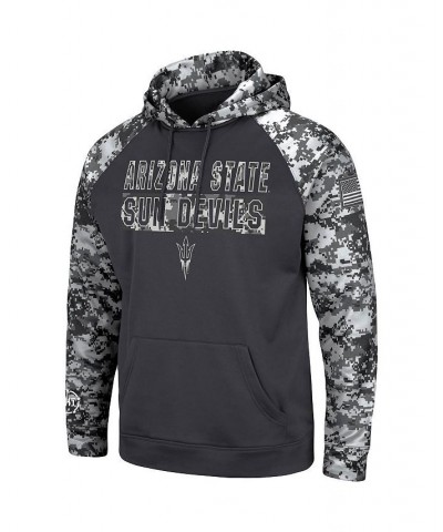 Men's Charcoal Arizona State Sun Devils OHT Military-Inspired Appreciation Digital Camo Pullover Hoodie $30.15 Sweatshirt