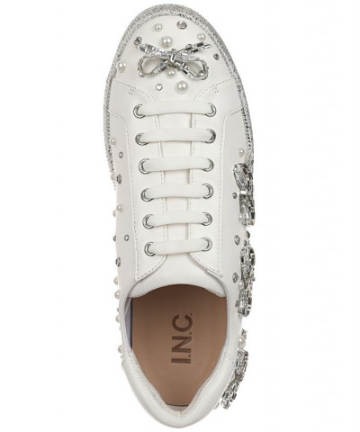 Women's Luca Embellished Sneakers White $41.79 Shoes