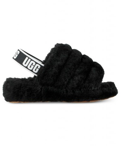 Women's Fluff Yeah Slide Slippers Black $36.80 Shoes