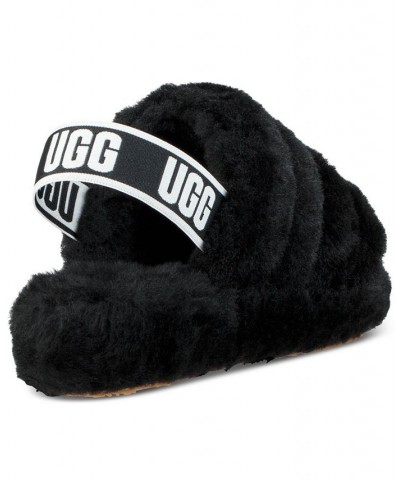 Women's Fluff Yeah Slide Slippers Black $36.80 Shoes