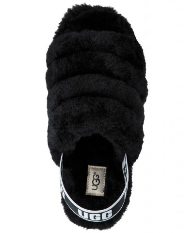 Women's Fluff Yeah Slide Slippers Black $36.80 Shoes