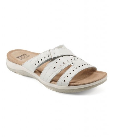 Women's Suella Strappy Casual Slip-on Flat Sandals White $39.50 Shoes