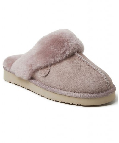 Women's Sydney Shearling Scuff Slippers Pink $40.80 Shoes