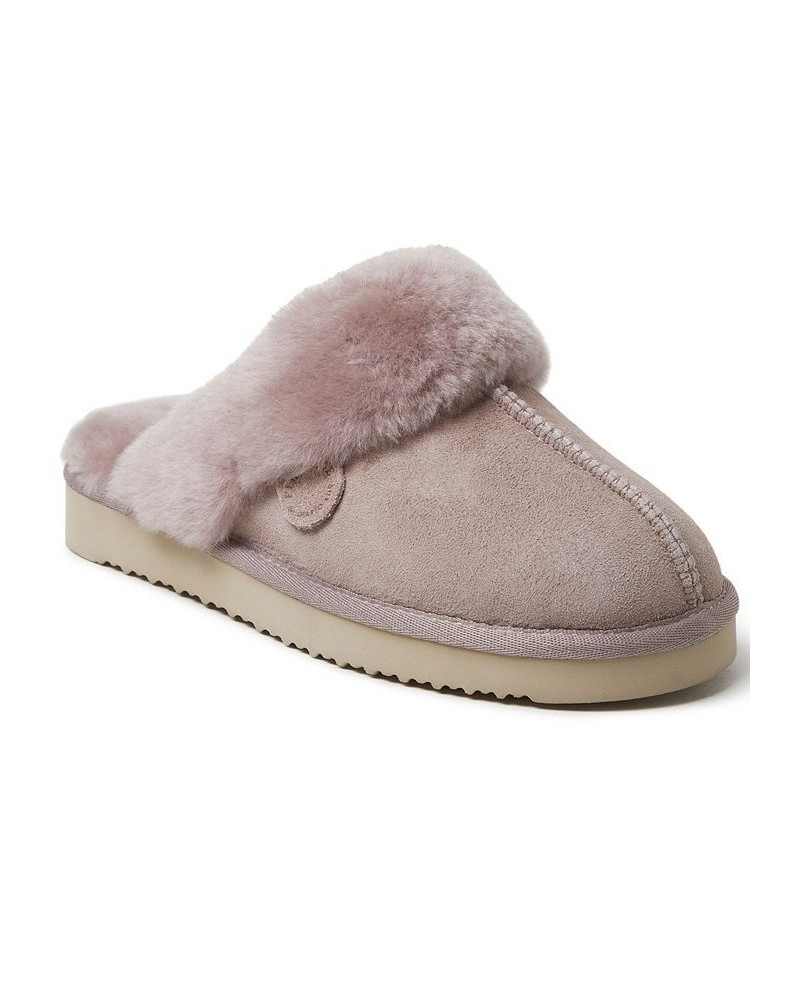 Women's Sydney Shearling Scuff Slippers Pink $40.80 Shoes