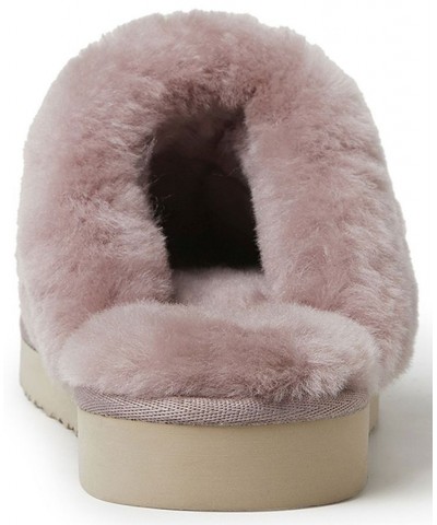 Women's Sydney Shearling Scuff Slippers Pink $40.80 Shoes