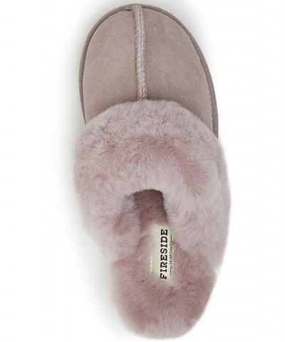 Women's Sydney Shearling Scuff Slippers Pink $40.80 Shoes