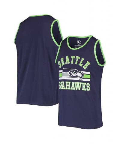 Men's College Navy Seattle Seahawks Edge Super Rival Tank Top $18.35 T-Shirts