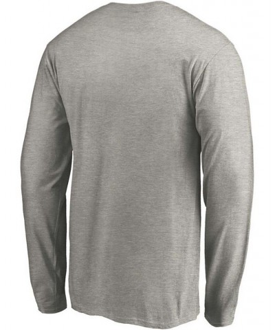 Men's Heather Gray Seattle Kraken Victory Arch Long Sleeve T-shirt $14.96 T-Shirts