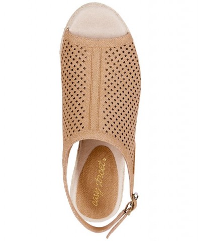 Stacy Wedge Sandals Tan/Beige $41.25 Shoes