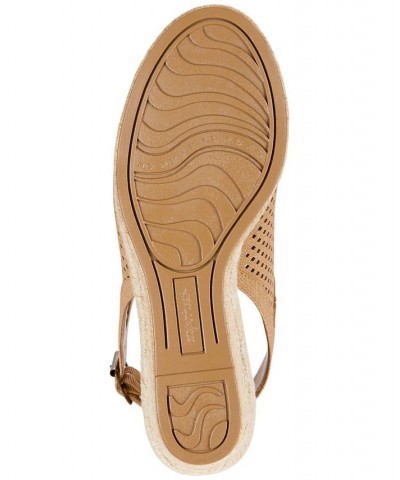 Stacy Wedge Sandals Tan/Beige $41.25 Shoes