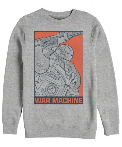 Marvel Men's Avengers Endgame War Machine Pop Art Poster, Crewneck Fleece Gray $22.00 Sweatshirt