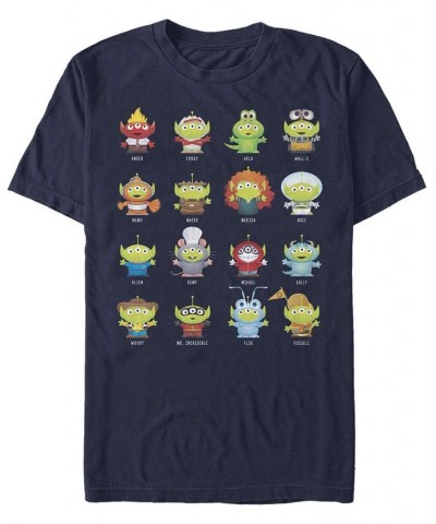 Men's Alien Box-Up Short Sleeve Crew T-shirt Blue $20.99 T-Shirts