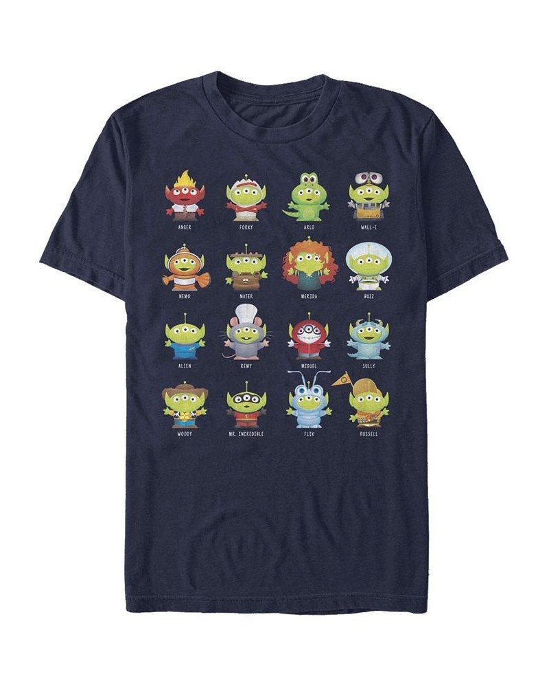 Men's Alien Box-Up Short Sleeve Crew T-shirt Blue $20.99 T-Shirts