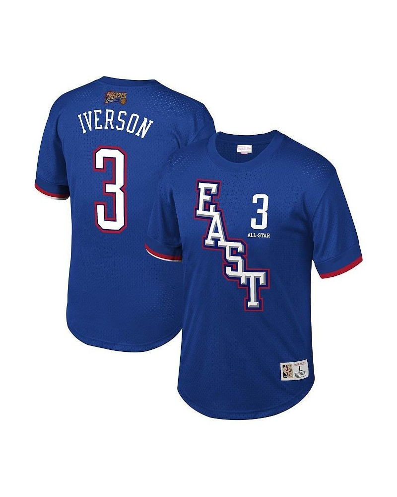 Men's Allen Iverson Royal Nba Mesh T-shirt $56.40 T-Shirts