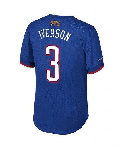 Men's Allen Iverson Royal Nba Mesh T-shirt $56.40 T-Shirts