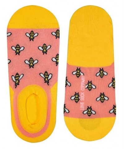 Men's Bee Novelty No-Show Socks Pink $10.78 Socks